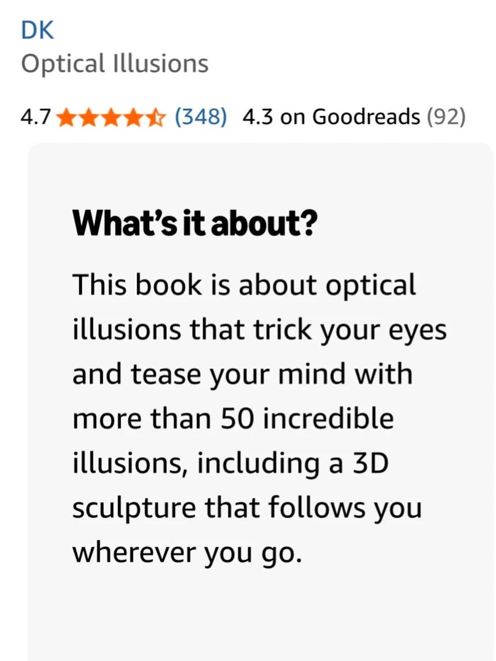 Optical illusions Book